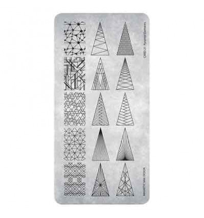 STAMPING PLATE 21 PYRAMID ELEMENTS