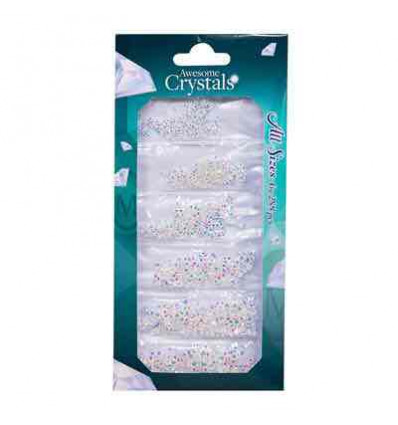 AWESOME CRYSTALS BY MAGNETIC TRASPARANT ICE 6 SIZES X 288 PCS